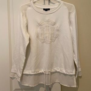 BARELY WORN white tommy hilfiger top